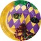 Party Central Masks of Mardi Gras Disposable Party Plates - 6.75" - Club Pack of 96